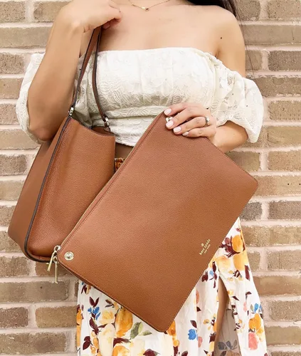 Miniatura 6 de Kate Spade Brim Bolso grande de cuero con funda desmontable para portátil