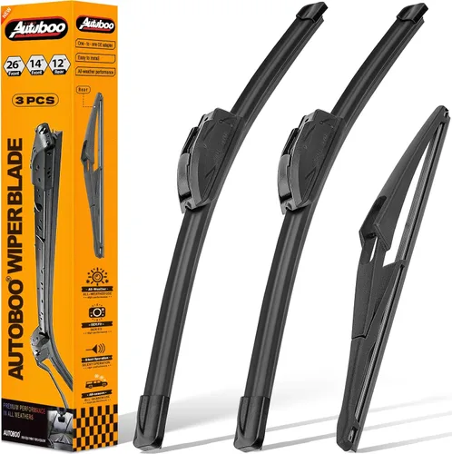 Miniatura 58 de AUTOBOO - Limpiaparabrisas de repuesto 26 + 20 pulgadas con limpiaparabrisas trasero de 12 pulgadas para BMW X3, X4, 2018, 2019, 2020, 2021, 2022