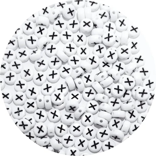 Miniatura 41 de Cuentas cuadradas de letras acrílicas de 0.236 x 0.236 pulgadas, cuentas A del alfabeto para pulseras, joyería, llavero DIY, 100