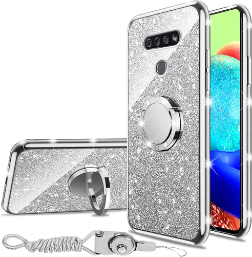 Miniatura 11 de nancheng Bonita funda de teléfono con purpurina para LG Velvet 5G (LM-G900)/LG Velvet 5G UW Lujo Brillante Suave TPU Anti arañazos Anti-caída Oro