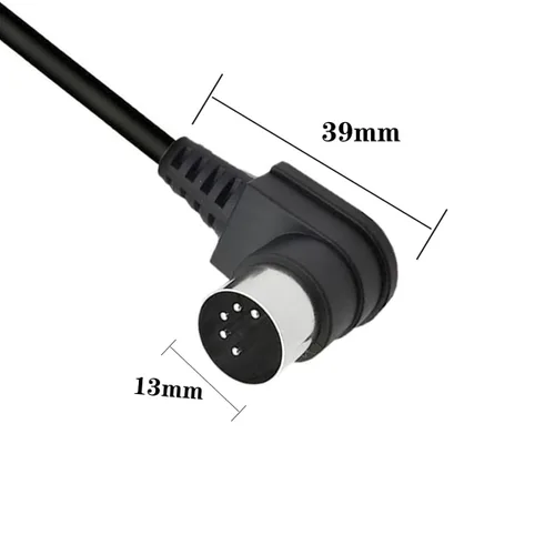 Miniatura 3 de MIDI - Cable de extensión DIN, MIDI de 5 pines, ángulo de 90 grados, enchufe macho a enchufe hembra, cable adaptador MIDI/AT para sintetizador