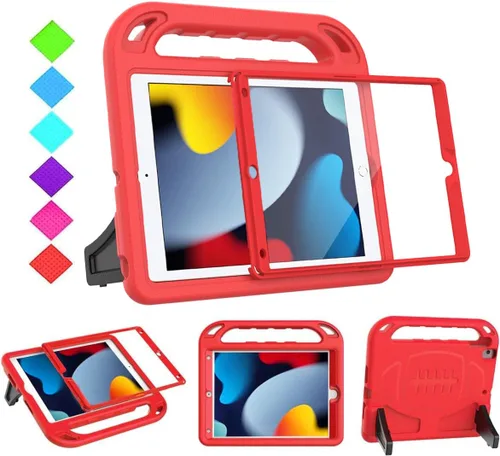 Miniatura 11 de BMOUO Funda para niños para iPad de 9ª/8ª/7ª generación (iPad de 10.2 pulgadas, 2021/2020/2019), con protector de pantalla integrado, soporte