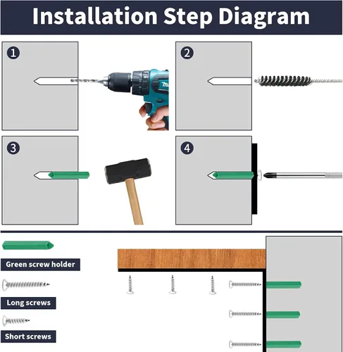 Miniatura 4 de Paquete de 4 soportes de estante de pared negros de 8 pulgadas resistentes, soportes de pared flotantes soporte L soporte colgante soporte