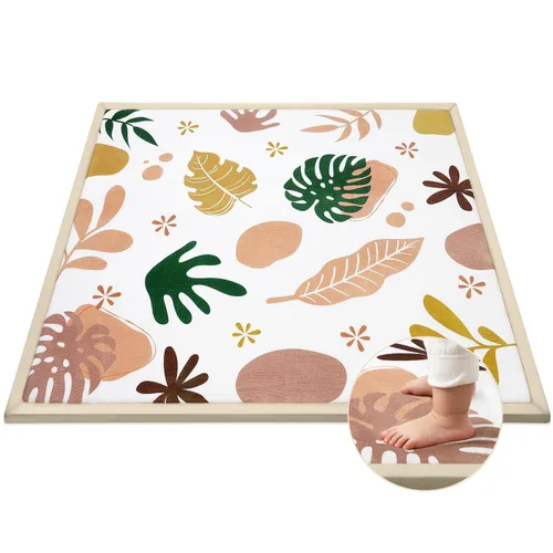 Miniatura 9 de Tapete de juego de 50 x 50 pulgadas para el suelo y el parque infantil, tapete de espuma de alta densidad de 1.2 pulgadas de grosor, alfombra