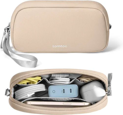 Miniatura 28 de tomtoc Organizador de Electrónicos Estuche de Viaje, Bolsa de Viaje Resistente al Agua Organizador de Cables para Artículos Esenciales, Estuche Verde