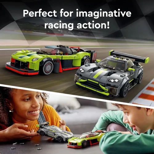 Miniatura 3 de LEGO Speed Champions Aston Martin Valkyrie AMR Pro y Vantage GT3 2 modelo coleccionable 76910 – Juego de autos de carreras y juguetes, incluye 2