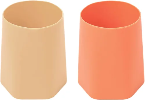 Tiny Twinkle Paquete de 2 vasos de entrenamiento – Vasos de silicona para beber independientemente para bebés y niños pequeños, suministros de