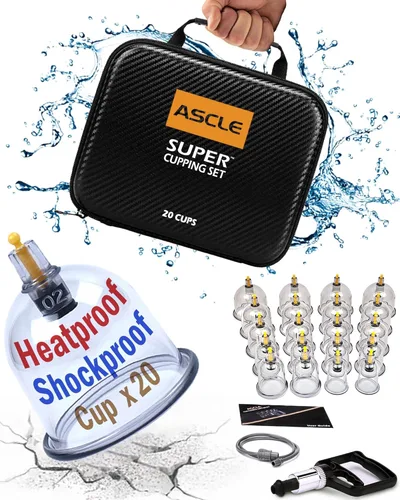 Juego de Ventosas Super, Copas Extra Gruesas Resistentes a Golpes y Calor, Estuche de Transporte Profesional Repelente al Agua y Resistente a