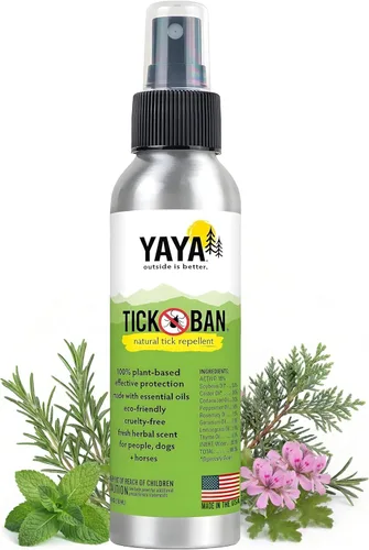 Miniatura 9 de Repelente de insectos YAYA Organics de TICK BAN. Repelente de insectos y garrapatas, sin DEET, 100% natural, ingredientes orgánicos., 16 onza