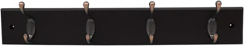 Miniatura 14 de Home Basics Estante colgante de pared blanco con 3 ganchos dobles para entrada elegante y espacios de vida organizados