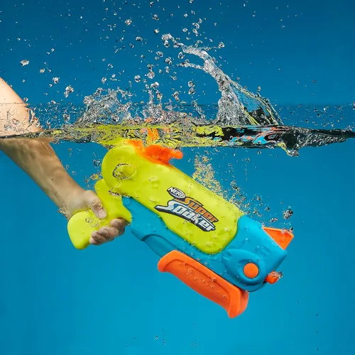 Miniatura 4 de NERF Super Soaker Wave - Pistola de agua con atomizador, remojo de ondas salvajes, boquilla se mueve para crear corriente ondulada, juegos al aire