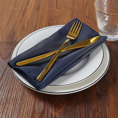 Miniatura 6 de Servilletas de tela de 17 x 17 pulgadas, lavables de poliéster, servilletas de mesa suaves para bodas, fiestas, cenas, banquetes