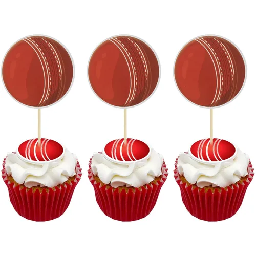 Miniatura 12 de Gyufise 36 piezas de decoración para cupcakes de tenis, pelota deportiva, para fiestas de cumpleaños, decoración de tartas, suministros de 9-Tennis