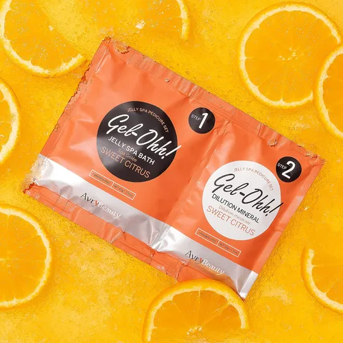 Miniatura 4 de AvryBeauty Gel-Ohh Jelly Spa Bath paquete de 3, Citrus Fresh, aroma cítrico, vitamina C, pedicura de gelatina, servicios de salón, pedicura