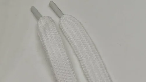 Miniatura 6 de 4 cordones planos con capucha de repuesto (blanco) de 0.394 in x 50 pulgadas para pantalones deportivos, sudaderas, chaquetas, abrigos, pantalones