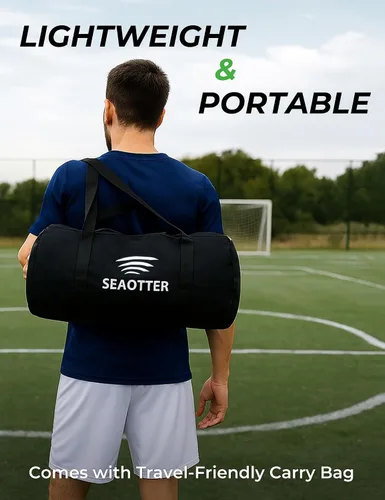 Miniatura 6 de SEAOTTER Bastones de entrenamiento de agilidad de fútbol, 6/10/20 unidades de 6 pies ajustables desmontables para entrenamiento de velocidad