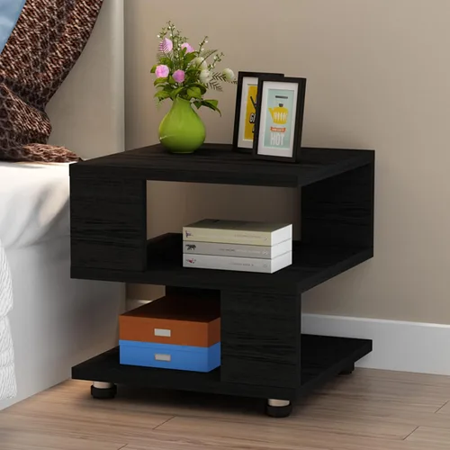 Miniatura 7 de Jerry & Maggie Magic Cube - Mesita de noche moderna para dormitorio, armario de noche individual, 1 paquete de mesita de noche de madera de mediados