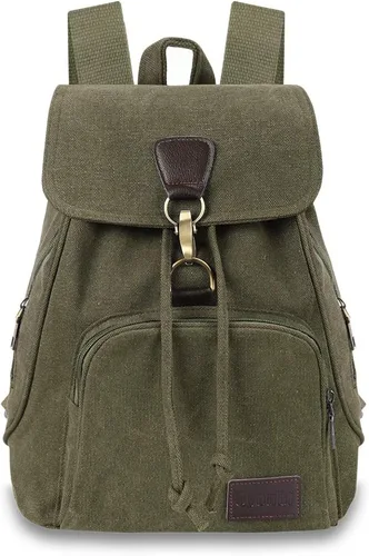 Miniatura 30 de Mochilas de lona a la moda, bolso casual para compras al aire libre, mochila deportiva, senderismo, viajes, bolsa multiusos, Café, Mochilas