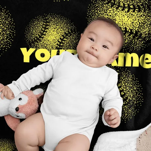 Miniatura 3 de Manta de béisbol personalizada, regalos de béisbol personalizados para niños y niñas, ultra suave, personalizable, decoración de cama, sofá