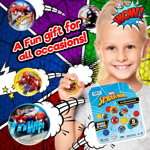 Miniatura 6 de JA-RU Marvel Avengers Bouncy Superballs Super Hi Bounce de 1.2 pulgadas (paquete de bolas) Hulk, Thor, Cap America y Friends Fidget Balls Juguetes