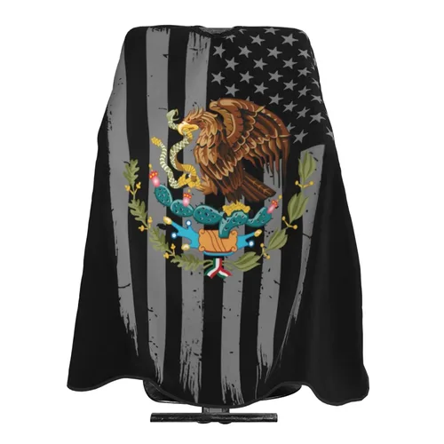 Miniatura 13 de Escudo de armas de México salón de corte de pelo capa de tela peluquería peluquería abrigo corte de pelo delantal paño accesorio