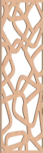 Miniatura 75 de Acme Paneles de pared decorativos de madera con calado, 9 3/8 pulgadas de ancho x 24 3/8 pulgadas de alto x 1/4 de alto, roble rojo
