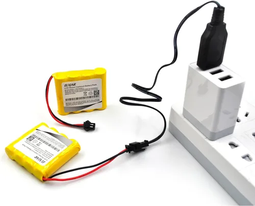 Miniatura 6 de Paquete de 2 baterías Ni-Cd de 4.8 V 600 mAh compatible con camión RC 1/18, Rock Off-Road, coche de carreras de cuatro ruedas, enchufe SM-2P