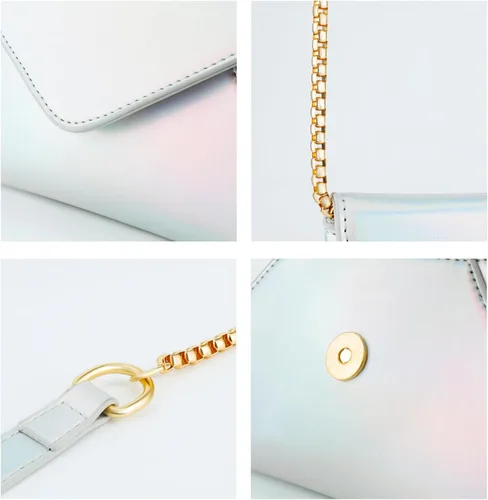 Miniatura 4 de Evevictor Bolso de mano de noche para mujer, bolso cruzado pequeño, bolso de hombro brillante para boda, graduación, fiesta, cita
