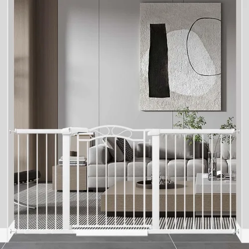 Miniatura 18 de Fairy Baby Puerta de bebé extra ancha de 29.5 a 40.5 pulgadas, puerta de seguridad infantil de metal para niños o mascotas, puertas largas