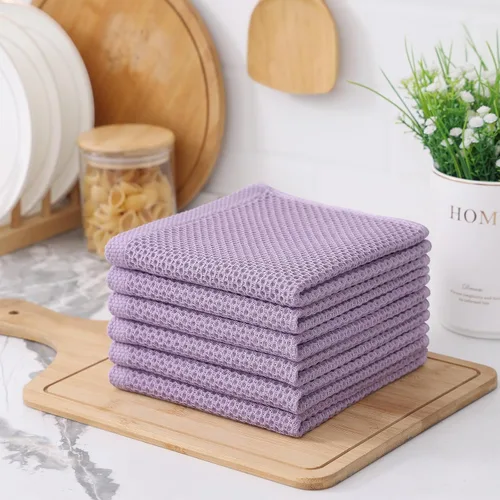 Miniatura 89 de Kitinjoy - Paños de cocina de 100 % algodón, tela de tejido gofrado, paño de limpieza ultrasuave, absorbente y de secado rápido. Beige
