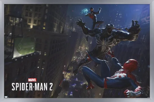 Miniatura 10 de Marvel's Spider-Man 2 - Póster de pared de lucha con veneno, 34 pulgadas de largo x 22.4 pulgadas de ancho, paquete de póster y montaje prémium