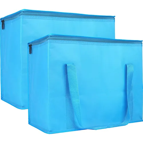 Miniatura 23 de Bodaon Paquete de 3 bolsas aisladas para entrega de alimentos para comidas calientes y frías, bolsas enfriadoras XXL, bolsa aislante para catering