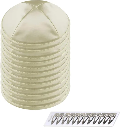 Miniatura 29 de Zion Judaica Deluxe Satin Kippot Bulk Packs Kippas o Kippa Individual Incluye Clips Kipa Gratis