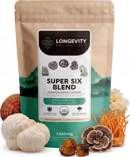 Miniatura 11 de Power 15 Cápsulas de mezcla de hongos Extracto de suplemento de 90 unidades Shiitake, melena de león, chaga, reishi, cordyceps, complejo