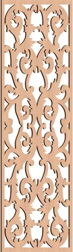 Miniatura 23 de Meadville Paneles decorativos de pared de madera con calado, 9 3/8 pulgadas de ancho x 24 3/8 pulgadas de alto x 1/4 de alto, aliso