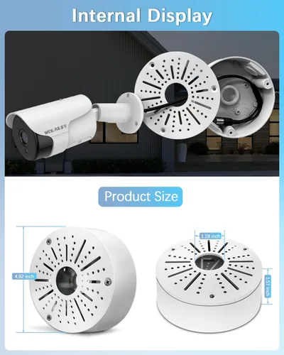 Miniatura 5 de WEILAILIFE Compatible con casi todos los tipos de cámaras: caja de conexiones de cámara de seguridad, cajas de conexiones universales para cámara