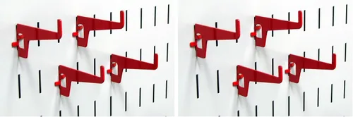 Miniatura 8 de Wall Control Ganchos de metal azul (paquete de 2) – Capacidad de 35 libras, estilo moderno, ranurados, resistentes a la corrosión, para montaje