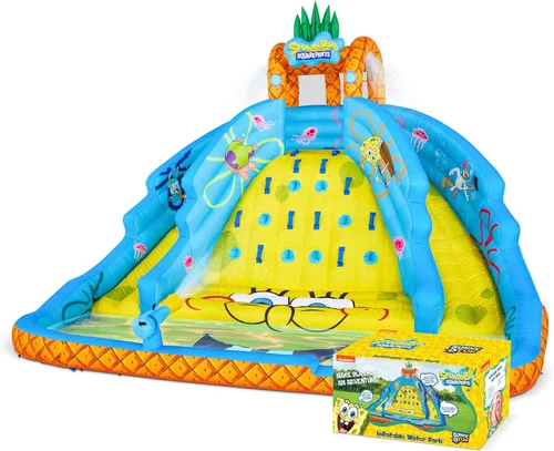Miniatura 9 de SUNNY & FUN Ultra Climber - Parque inflable de tobogán acuático – Resistente para diversión al aire libre – Pared de escalada, dos toboganes y Morado