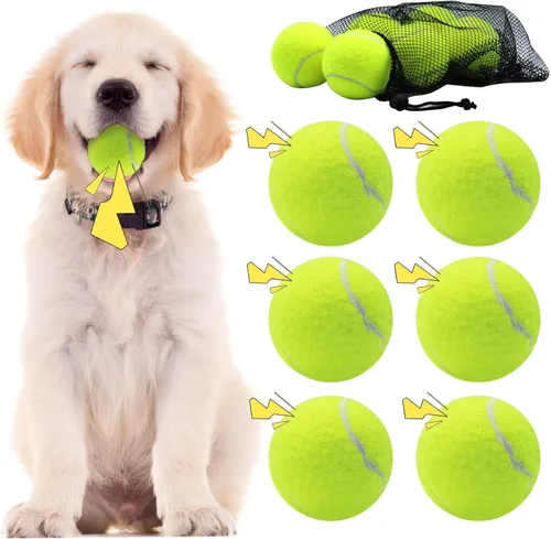 Miniatura 9 de Swingers Pelotas de tenis chirriantes para perro, pelotas de tenis de entrenamiento de 2.5 pulgadas, pelota de ejercicio para mascotas y perros