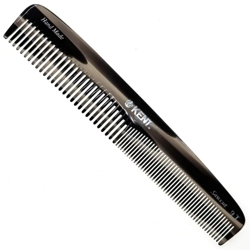 Miniatura 12 de Kent 9T Peine Desenredante de Dientes Finos y Dientes Anchos - Peine de Peinado Grande Hecho a Mano con Corte de Sierra para Cabello Húmedo y Blanco