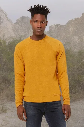 Miniatura 57 de Bella Canvas Sudadera de forro polar de esponja con cuello redondo (3901), Gris oscuro (Dark Grey Marble Fleck), M