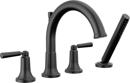 Miniatura 7 de Delta Saylor T4735-CZ - Grifo de bañera con ducha de mano, bronce champán T4735-CZ (válvula no incluida)