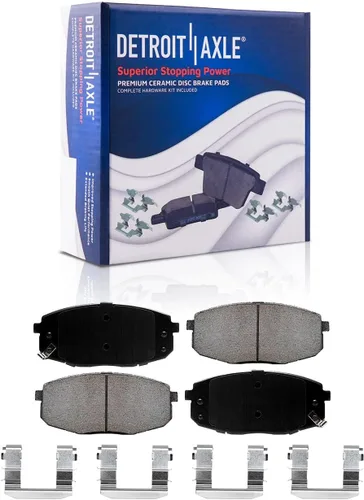 Miniatura 6 de Detroit Axle - Kit de Frenos Delanteros para Kia Forte Koup Forte5 Rotores de Freno Taladrado y Ranurado Pastillas de Freno Cerámica Reemplazo