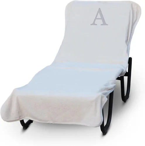 Miniatura 98 de Luxury Hotel & Spa - Funda para Tumbona de Piscina con Monograma, Letras Bordadas en Bloque - Extra Absorbente 100% Algodón Turco - Rizo Suave