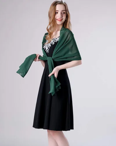 Miniatura 46 de Chales/mantones de gasa suave para vestidos, accesorios de mujer