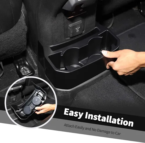Miniatura 6 de Jimen Soporte para tazas trasero JL, soporte doble extra para tazas, bandeja organizadora de bebidas para asiento trasero compatible con Jeep