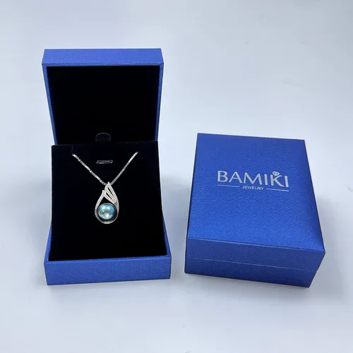 Miniatura 6 de Collar de perlas negras, blancas, doradas, grises para mujer, collar con colgante de plata esterlina, perlas cultivadas en agua salada auténticas