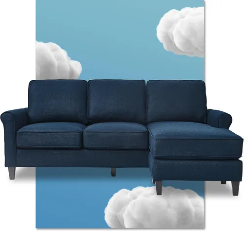 Miniatura 11 de Serta Harmon Sofá seccional reversible sala de estar, moderno sofá de tela de 3 asientos en forma de L.