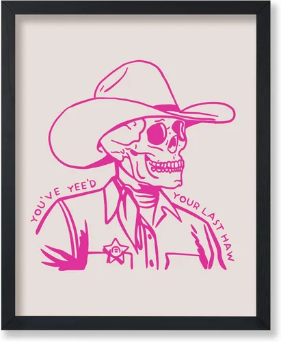 Miniatura 53 de Poster Master Póster retro de vaquera rosa con texto en inglés "Raise Hell", diseño de pared occidental, regalo para hombres y mujeres, decoración