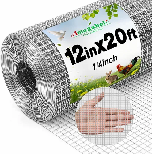 Miniatura 18 de Amagabeli Ture - Cercas de alambre de pollo de calibre 19, 1/2 pulgada, 16 pulgadas x 6 pies, alambre soldado extra grueso galvanizado doble